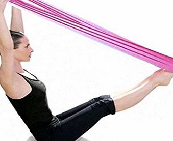 Fulltime(TM) Women Sports Pilates Yoga Workout Aerobics Stretch Band Tensile Band Elastic Band (Pink)