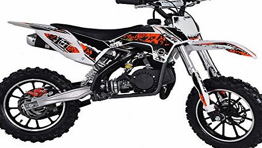 Funbikes  MXR 50cc 61cm kids Mini Dirt Bike 7 different designs (Plain Orange)