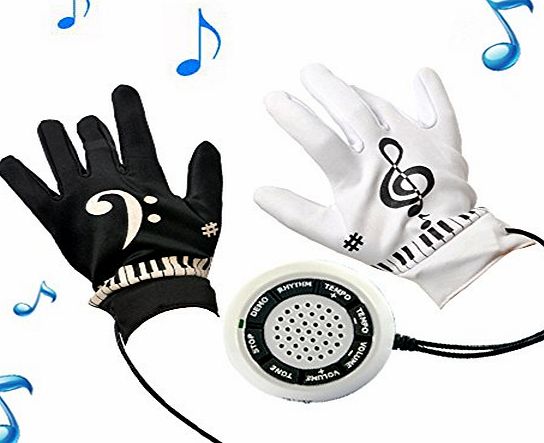 FUQUN Generic Electronic Hand Piano Gloves Exercise Instrument Keyboard Musical Game For Teenager and Adult,Amazing Gift