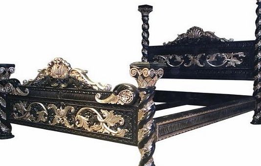 Furniture-House Ostentatious Venetian 4 Poster 6 Super Kingsize Bed Truly Opulent Mahogany Bed