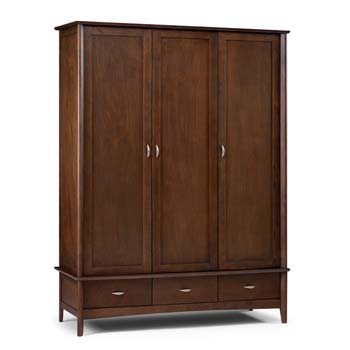 Furniture123 Ada Solid Wood 3 Door Wardrobe