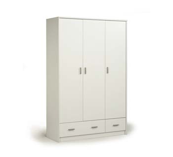 Furniture123 Inigo Triple Wardrobe in White