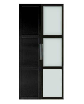 Furniture123 Jade 2 Door Panelled Wardrobe in Wenge and Metal