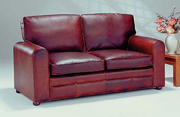 Furniture123 Maine Leather 3 Seater Sofa