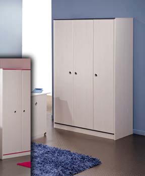 Furniture123 Snoopy Pink or Blue 3 Door Wardrobe