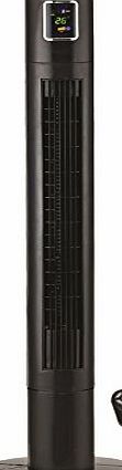 Futura 114cm Ultra Slim Electric Slim Oscillating Tower Stand Cooling Fan, Ion, 3 Speeds, Remote ,Timer amp; Digital Display