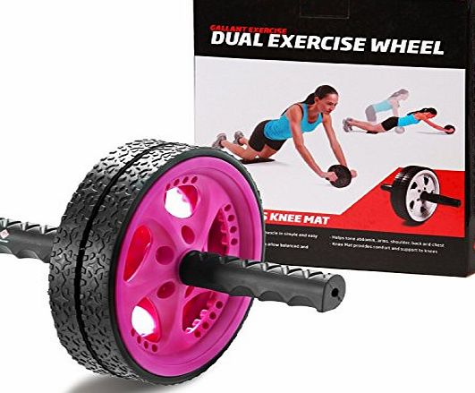 Gallant Abdominal Exercise Ab Wheel Roller With Knee Mat (Pink)