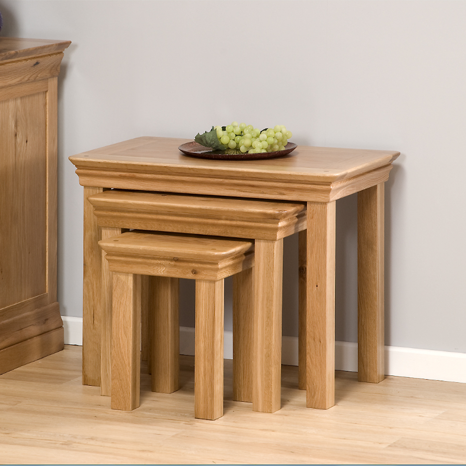 Gardens and Homes Direct Provence Oak Nest Of Tables