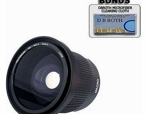 GBROTH .42x HD Super Wide Angle Panoramic Macro Fisheye Lens For The Olympus OM-D E-M5, PEN E-PM2, E-PL5 Digital SLR Camera Which Has The ZUIKO Digital ED 14-42mm ``Micro`` 4/3 Zoom Olympus Lens