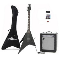 Gear4Music Metal V Electric Guitar   35W Amp Pack Black