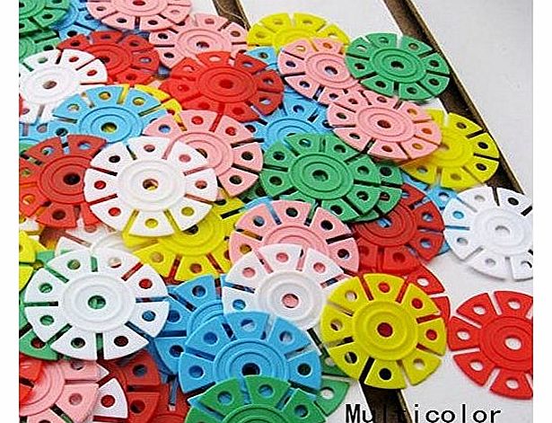 gemsong New Colorful Plastic Snowflake Building Blocks Puzzle Educational Kid Toy