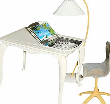 Generic 4pcs/Set Office Accs Table Chair PC Lamp for 29cm Barbie Dolls Random Color