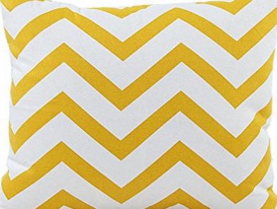 Generic Cotton Linen Wave Pattern Square Cushion Cover Home Car Pillow Case (45cm*45cm) (Yellow)