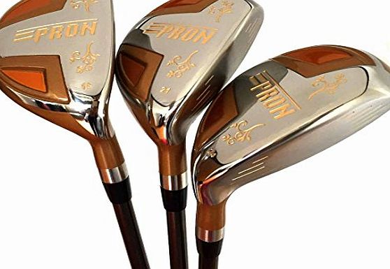 Generic Japan Epron TR Gold Hybrids Golf Club Wood Set   Leather Cover(18, 21, 24 Degree Loft, pack of 3)