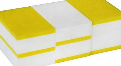 Generic Magic Clean Eraser Sponge Melamine Foam, Dual Sided Cleaning Compound Sponge 110 X 70 X 40mm (Pack of 30)