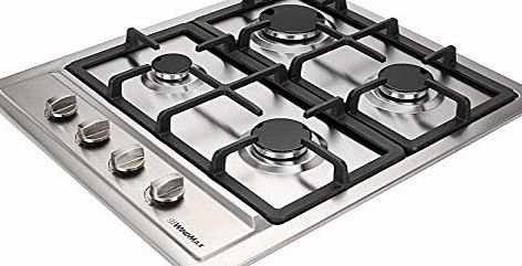 Generic WindMax 60 cm Kitchen Stainless Steel 4 Burners Built-In Stoves NG/LPG Gas Hob Cooktop Cooker (60 cm)