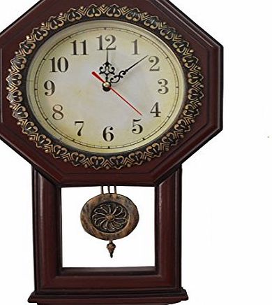Giftgarden Friends gift Vintage Wall Clock Imitation Wood Color for Home Decor
