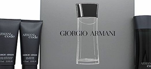 Giorgio Armani Armani Code Men 75ml EDT Spray / Shower Gel 75ml / After Shave Balm 75ml