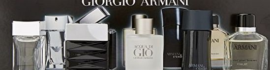 Giorgio Armani Miniature Perfume Gift Set for Men 5 BOTTLES Code / Acqua Di Gio / Diamonds