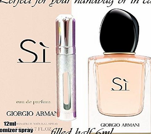 Giorgio Armani Si Eau De Parfum 6ml or 12ml prefilled travel spray atomizer (6ml)