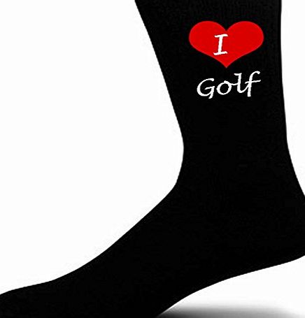 Glam Novelty Socks - New Sporting Socks Range I Love Golf Sports Novelty Socks. Black Luxury Cotton Sports Novelty Socks.
