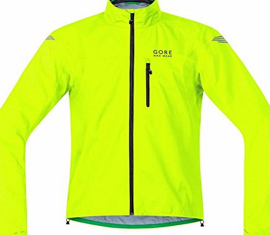 Gore Bike Wear  Mens Cycling Rain Jacket, Super-Light, GORE-TEX Active, ELEMENT GT AS Jacket, Size XL, Neon Yellow, JGELEA