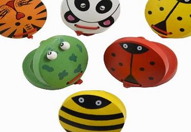 Gosear Chunky Wooden Animal Castanets Kids Childrens Baby Early Education Musical Toys Instruments