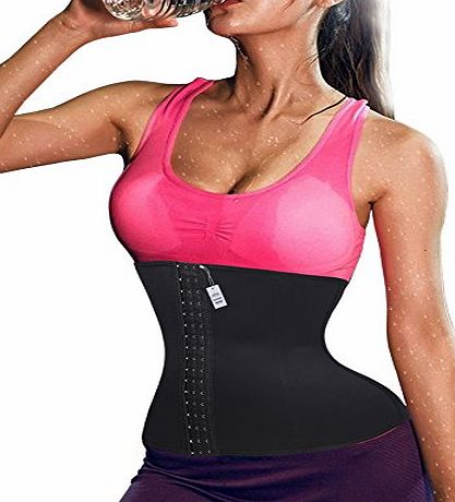 Gotoly Weight Loss Hourglass Waist Trainer plus size Body Cincher Sport Workout (S, Black)