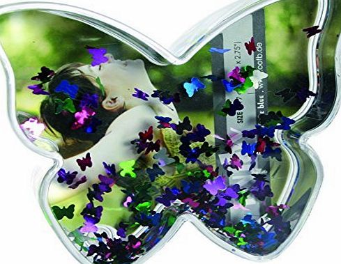 Great Gifts Glitter Butterfly Waterglobe, Snow Globe with Butterfly Foils - Women, Womans, Lady, Ladies, Her Most, Top, Best Popular Present, Gift Ideas For Secret Santa