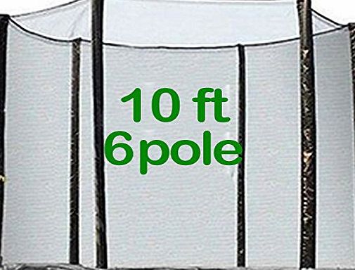 Green Bay 10FT Greenbay Trampoline Replacement Safety Net Enclosure Surround For 6 Pole 10 ft Trampoline