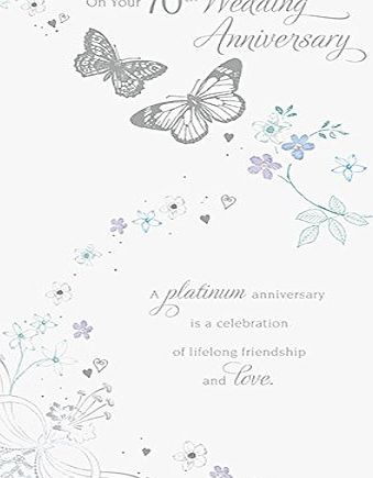 Greeting Card 70th Platinum Wedding Anniversary Card