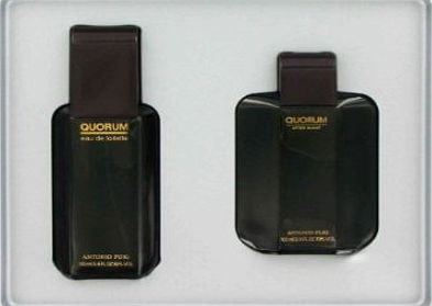 Hadunoi QUORUM by Antonio Puig - Gift Set -- 3.3 oz Eau De Toilette Spray   3.3 oz After Shave QUORUM by An