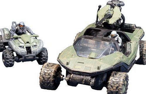 Halo 19181 ``Micro Ops Carded Series 1 Warthog/Mongoose/Two Spartans and UNSC Soldier`` Action Figures (Small)
