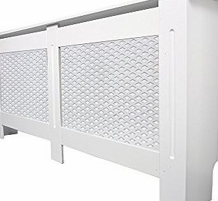 Happyjoy Painted Radiator Cover Radiator Cabinet Modern Style X-Large 1720x815x190mm White MDF Covers heat evenly avoid scalding