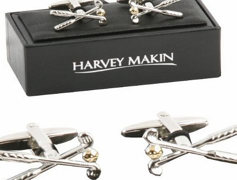 Harvey Makin Mens Gift Designer Cufflinks Golf Clubs - Make An Ideal Gift For The Golf Fanatic