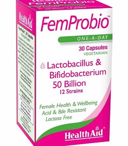 HealthAid Health Aid Fem Probio - Probiotics - 30 Vegetarian Capsules