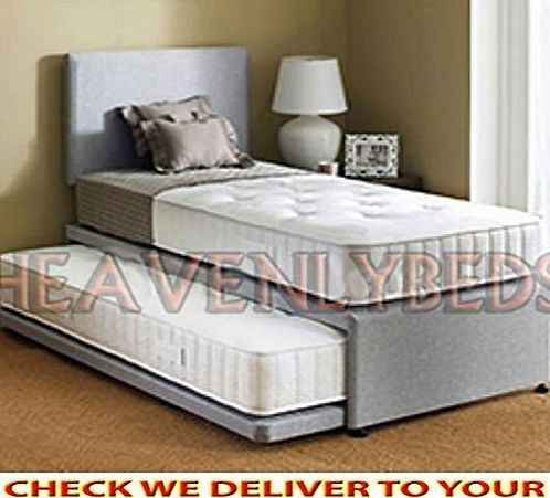 HeavenlyBeds  @ SINGLE GUEST BED 3 IN 1 WITH UNDER BED PULL OUT BED WITH 2 MATTRESSES HEADBOARD DEEP QUILTED MATTRESS!!!