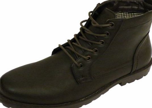 HeelzSoHigh Mens Brown Ex-Designer Lace-Up Combat Military Army Ankle Boots Shoes Sizes 6-12