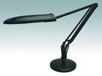 Helix VL2 black desk lamp which uses a