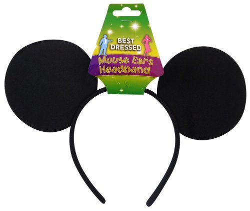 Henbrandt Black Mickey Mouse Ears Soft Headband