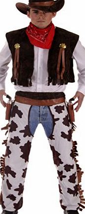 Henbrandt Mens Western Cowboy Fancy Dress Costume. One Size Costume But Usually Fits Mens Small, Medium, Large and XL. Perfect For Cowboys and Indians..