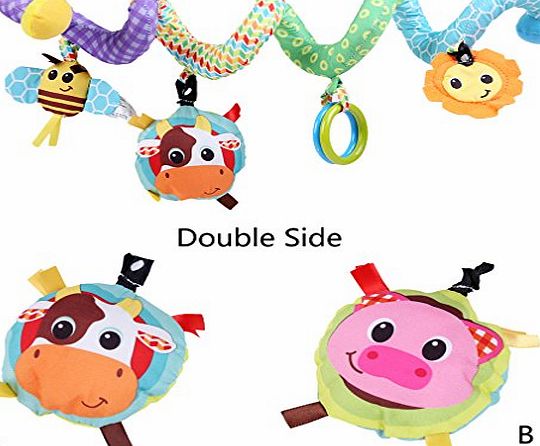 Hengsong  Baby Children Kids Twisty Pram Animal Stoller Pushchairs Car Seat Cot Hanging Activity Rattles Toys (style 1)