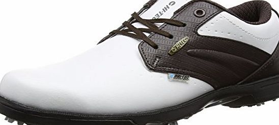 Hi-Tec Mens Dri-tec Classic Golf Shoes - White (White/Brown 011), 8 UK (42 EU)