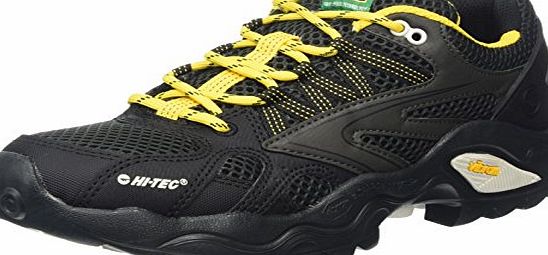 Hi-Tec Mens V-Lite Flash Force Low I Waterproof Hiking Shoes - Charcoal/Black/Sunray, 9 UK