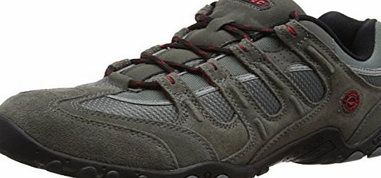 Hi-Tec Quadra Classic, Men Low Rise Hiking Shoes, Grey (Charcoal/Black/Red 053), 9 UK (43 EU)