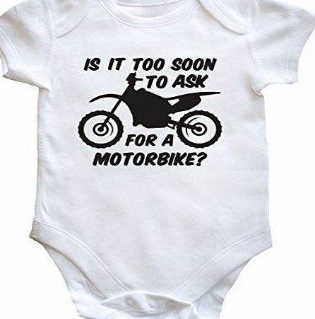 HippoWarehouse Is it too soon to ask for a motorbike? baby vest boys girls