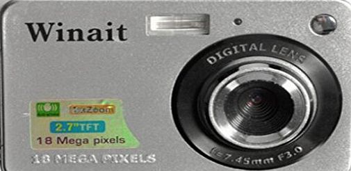 Hmeng Digital Camera, Hmeng 18 Mega Pixels CMOS 2.7 inch TFT LCD Screen HD 720P HD Digital Cam ,Students Cameras,Digital Camcorder Suitable for Amateur Snapshot (Silver)