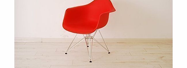 HNN Trading Eames Inspire Dar Dining Plastic Chairs Lounge Armchair Office Furniture Red