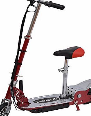 Homcom Deluxe Electric E-Scooter 120W Motor 24V Battery Powered Red Special Edition
