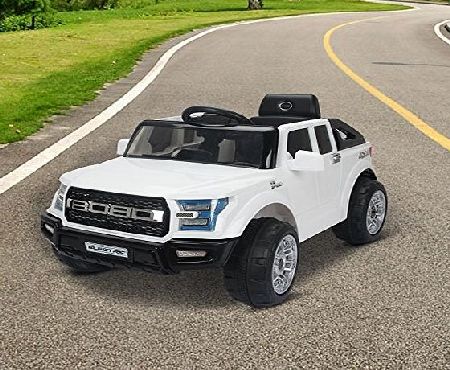 Homcom  Kids Toy Electric Ride on Car Sport Style 2 Motors 12V Battery Rechargeable Jeep White